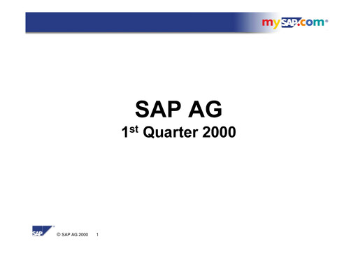 Vorschaubild SAP Quartalsbericht 2000-q1
