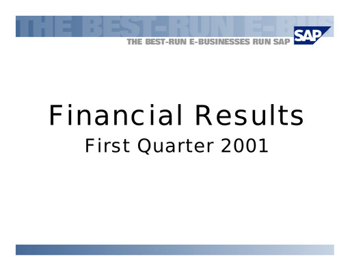 Vorschaubild SAP Quartalsbericht 2001-q1