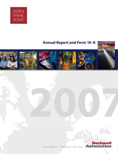 Thumbnail Rockwell Automation
 Annual Report 2007