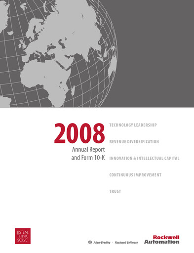 Thumbnail Rockwell Automation
 Annual Report 2008