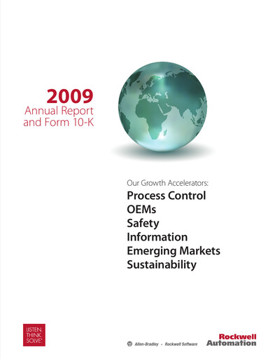 Thumbnail Rockwell Automation
 Annual Report 2009