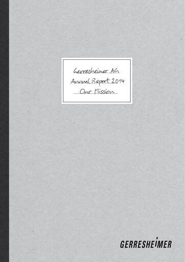 Vorschaubild Gerresheimer Jahresbericht 2014