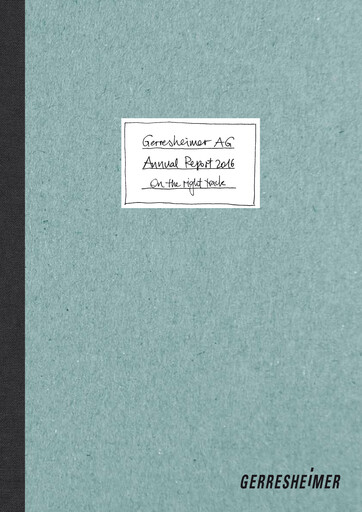 Vorschaubild Gerresheimer Jahresbericht 2016