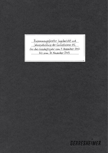Thumbnail Gerresheimer Financial Statement 2013