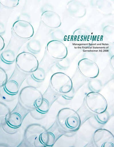 Thumbnail Gerresheimer Financial Statement 2008