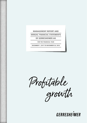 Thumbnail Gerresheimer Financial Statement 2017-2018