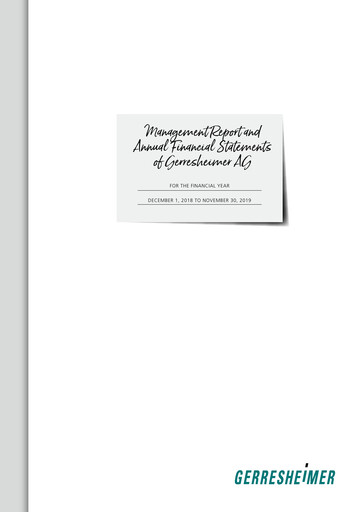 Thumbnail Gerresheimer Financial Statement 2019