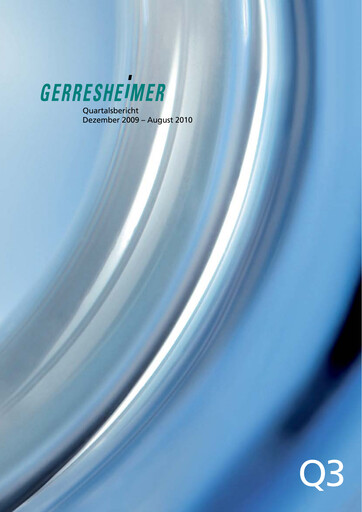 Thumbnail Gerresheimer Quarterly Report 2010-q3