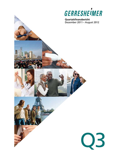 Thumbnail Gerresheimer Quarterly Report 2012-q3