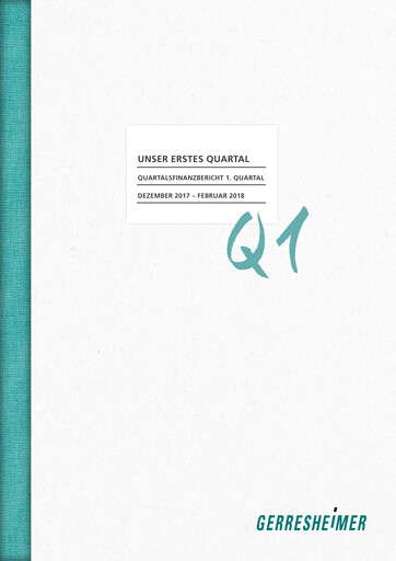 Thumbnail Gerresheimer Quarterly Report 2018-q1