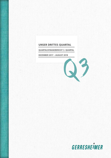 Thumbnail Gerresheimer Quarterly Report 2018-q3
