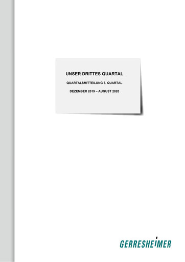 Thumbnail Gerresheimer Quarterly Report 2020-q3