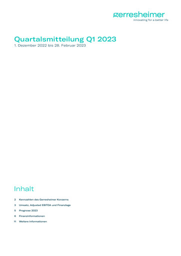 Thumbnail Gerresheimer Quarterly Report 2023-q1