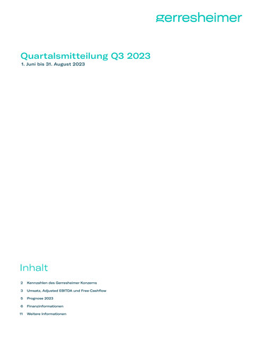 Thumbnail Gerresheimer Quarterly Report 2023-q3