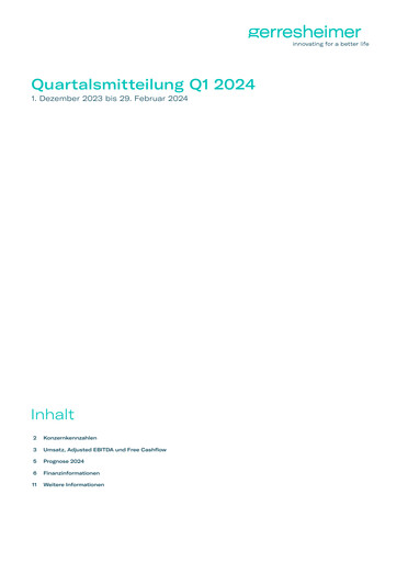 Thumbnail Gerresheimer Quarterly Report 2024-q1