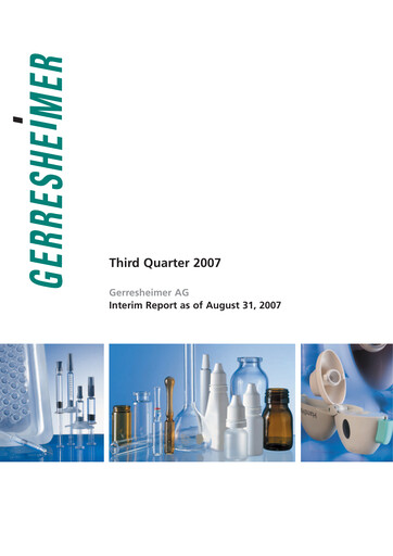 Thumbnail Gerresheimer Quarterly Report 2007-q3