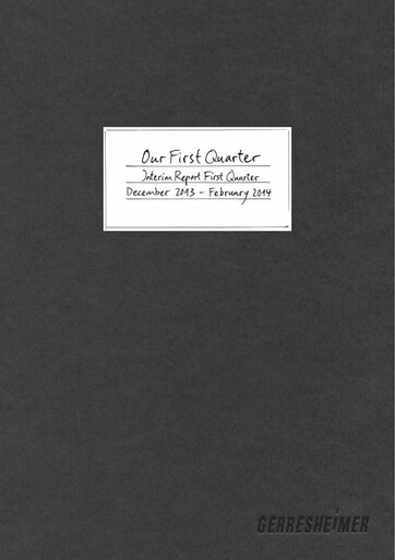 Thumbnail Gerresheimer Quarterly Report 2014-q1