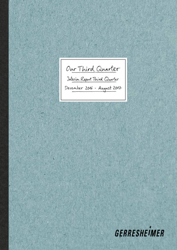 Thumbnail Gerresheimer Quarterly Report 2017-q3