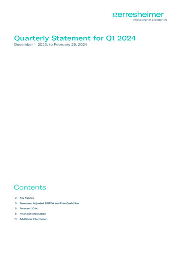 Thumbnail Gerresheimer Quarterly Report 2024-q1