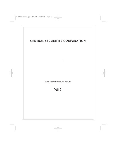 Miniature Central Securities Rapport annuel 2017