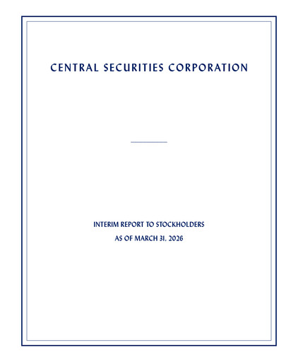 Miniature Central Securities Rapport trimestriel 2026-q1