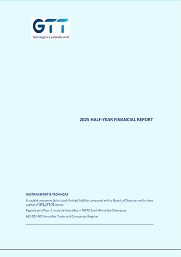 Thumbnail Gaztransport & Technigaz Half-year Report 2025-h1