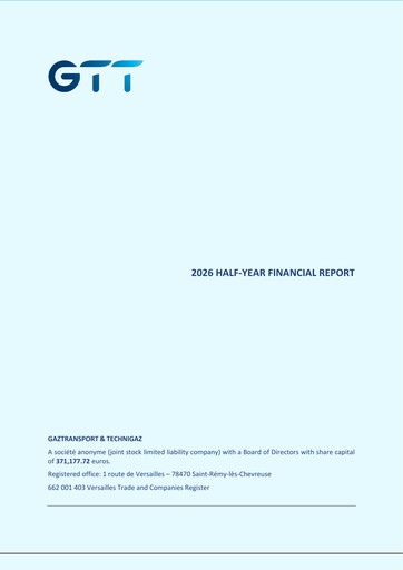 Thumbnail Gaztransport & Technigaz Half-year Report 2026-h1