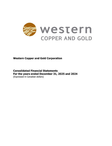 Thumbnail Western Copper and Gold Financial Statement 2025