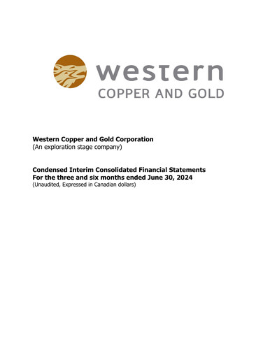 Thumbnail Western Copper and Gold Quarterly Report 2024-q2