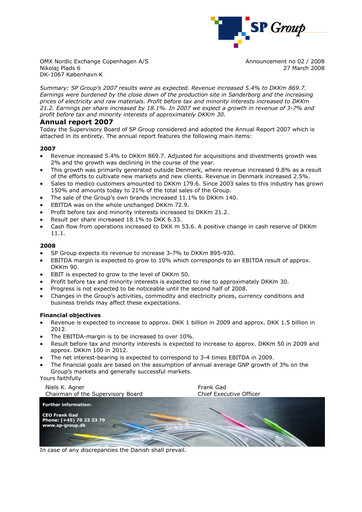 Thumbnail SP Group A/S Annual Report 2007