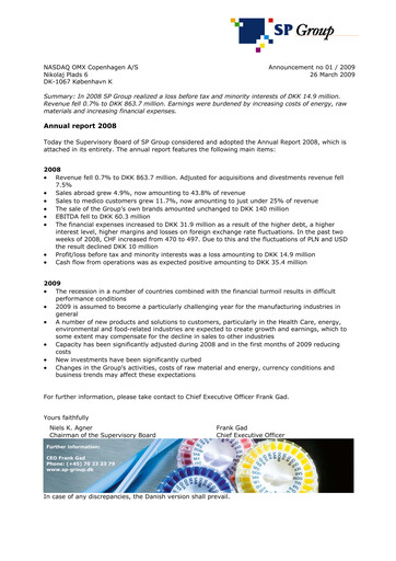 Thumbnail SP Group A/S Annual Report 2008