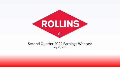 Miniature Rollins Rapport trimestriel 2022-q2
