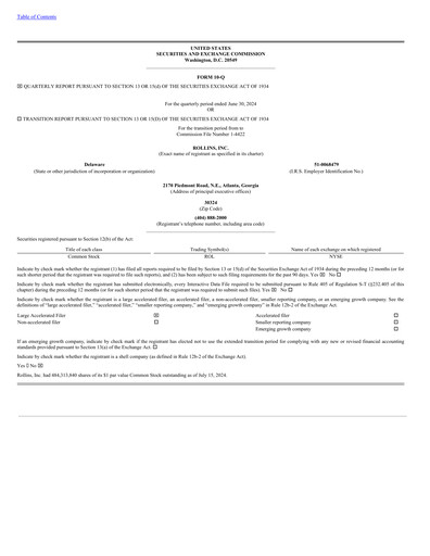 Thumbnail Rollins Quarterly Report 2024-q2