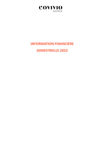 Thumbnail Covivio Hotels
 Half-year Report 2023-h1