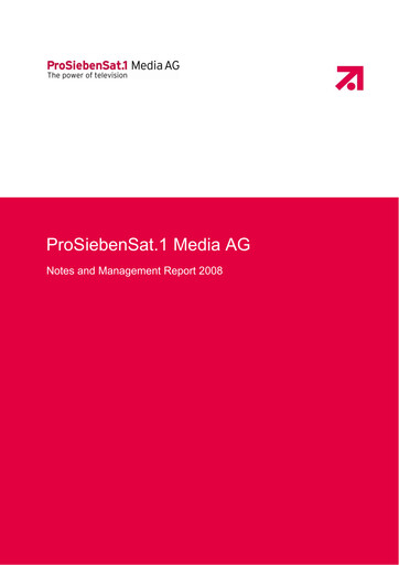 Thumbnail ProSiebenSat.1 Media
 Financial Statement 2008