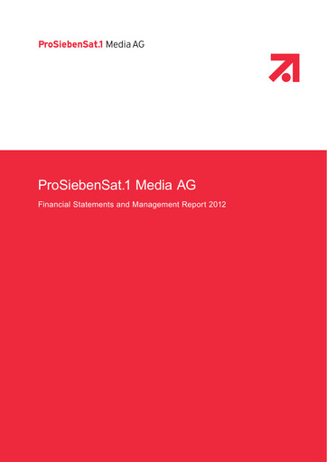 Thumbnail ProSiebenSat.1 Media
 Financial Statement 2012