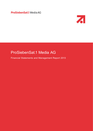 Thumbnail ProSiebenSat.1 Media
 Financial Statement 2013