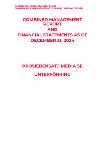 Thumbnail ProSiebenSat.1 Media
 Financial Statement 2024