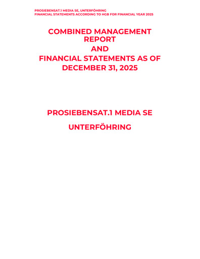 Vorschaubild ProSiebenSat.1 Media
 Finanzmitteilung 2025