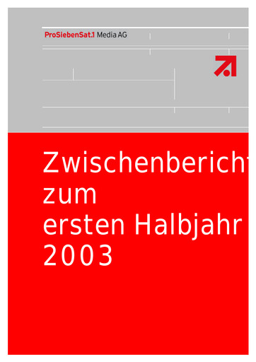 Thumbnail ProSiebenSat.1 Media
 Half-year Report 2003-h1