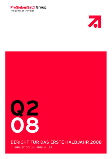 Thumbnail ProSiebenSat.1 Media
 Half-year Report 2008-h1