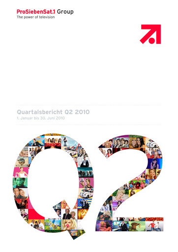 Thumbnail ProSiebenSat.1 Media
 Half-year Report 2010-h1