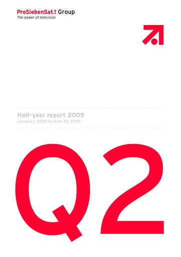 Thumbnail ProSiebenSat.1 Media
 Half-year Report 2009-h1