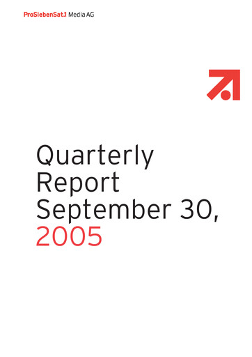 Thumbnail ProSiebenSat.1 Media
 Quarterly Report 2005-q3