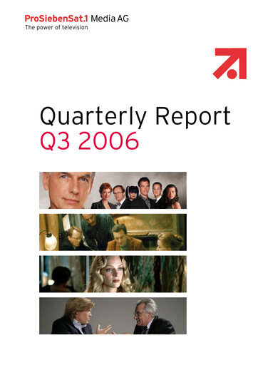Thumbnail ProSiebenSat.1 Media
 Quarterly Report 2006-q3