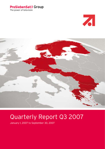Thumbnail ProSiebenSat.1 Media
 Quarterly Report 2007-q3