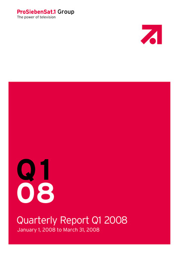 Thumbnail ProSiebenSat.1 Media
 Quarterly Report 2008-q1