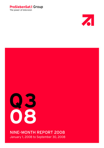 Thumbnail ProSiebenSat.1 Media
 Quarterly Report 2008-q3