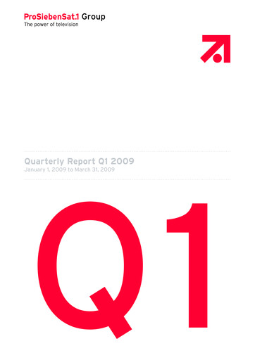 Thumbnail ProSiebenSat.1 Media
 Quarterly Report 2009-q1