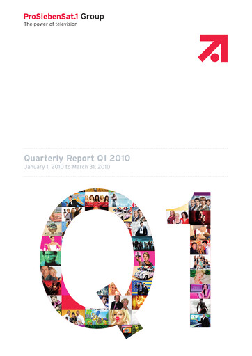 Thumbnail ProSiebenSat.1 Media
 Quarterly Report 2010-q1